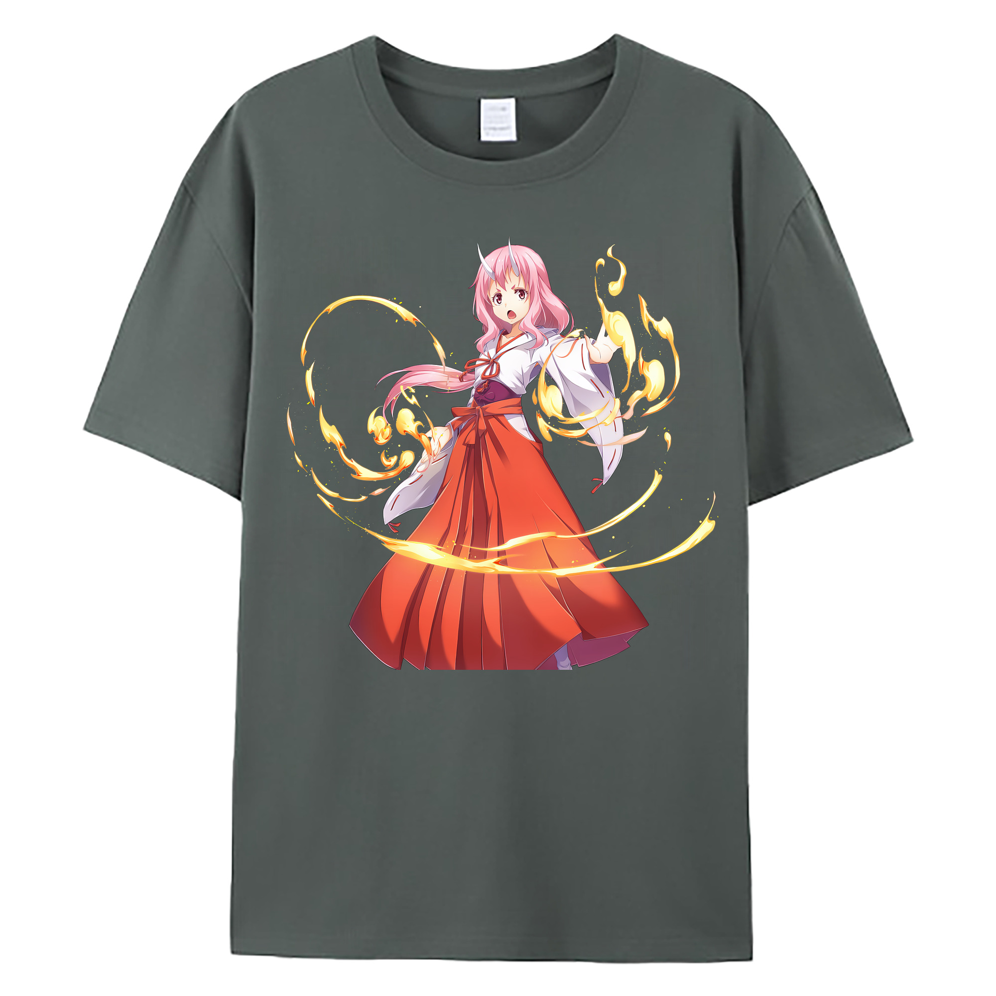 （画像用） 転スラ Regarding Reincarnated to Slime 綿100％ メンズ半袖Tシャツ｜肌触りやわらか＆通気性